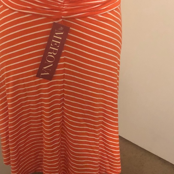 💕Orange 🍊 White Striped Skirt - Picture 5 of 8